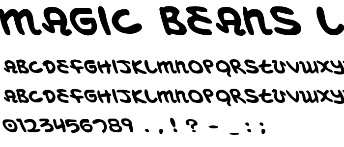Magic Beans Leftalic font
